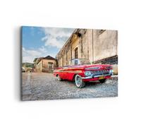 Quadro su Tela 120x80cm Auto classico cuba chevrolet Stampe Immagini Murale
