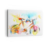 Quadro su Tela 120x80cm Bike uccelli colomba la purezza Stampe Immagini Murale
