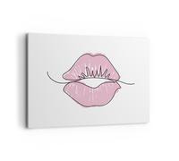 Quadro su Tela 120x80cm Bocca immagine moderno Stampe Immagini Quadri Murale