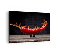 Quadro su Tela 120x80cm Chilli Paprika biologica l'agricoltura Stampe Murale