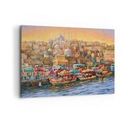 Quadro su Tela 120x80cm Colori Città Turchia Stampe Immagini Quadri Murale