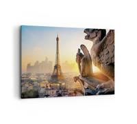Quadro su Tela 120x80cm Doccioni Torre Eiffel Stampe Immagini Quadri Murale