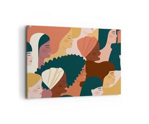 Quadro su Tela 120x80cm Donne multiculturalismo moderno Stampe Immagini Murale