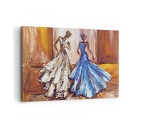 Quadro su Tela 120x80cm Donne vestiti olio Stampe Immagini Quadri Moderni Murale