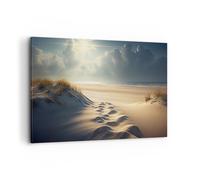 Quadro su Tela 120x80cm Dune Spiaggia Oceano Stampe Immagini Quadri Murale