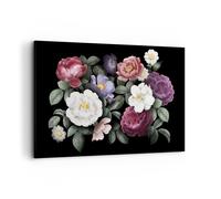 Quadro su Tela 120x80cm Fiori Bouquet Composizione Stampe Immagini Quadri Murale