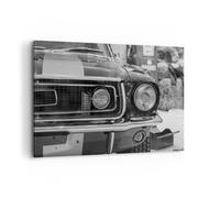 Quadri Moderni Soggiorno Ford Mustang Mach Quadro su Tela 120x80cm Stampe da Parete Camera da Letto Cucina 1 pezzo Wall Art Canvas Grandi XXL Decorazione Murale Grafica Immagini AA120x80-4619