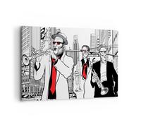 Quadro su Tela 120x80cm jazz musica musicista Stampe Immagini Quadri Murale
