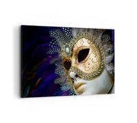 Quadro su Tela 120x80cm Maschera Volto Mistero Stampe Immagini Quadri Murale