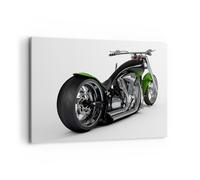 Quadro su Tela 120x80cm Moto cromo tubo viaggio Stampe Immagini Quadri Murale