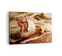 Quadro su Tela 120x80cm Pane panetteria cibo segale Stampe Immagini Murale