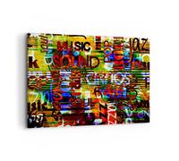 Quadro su Tela 120x80cm Parole carta da parati moderno Stampe Immagini Murale