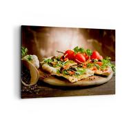Quadro su Tela 120x80cm Pizza vegetariano italia cibo Stampe Immagini Murale