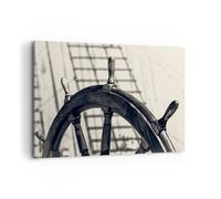 Quadro su Tela 120x80cm Ruota barca nave viaggio Stampe Immagini Quadri Murale
