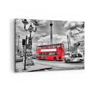 Quadro su Tela 120x80cm Trafalgar square taxi londra Stampe Immagini Murale