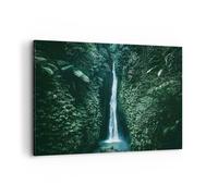 Quadro su Tela 120x80cm Tropici Cascate Giungla Stampe Immagini Quadri Murale