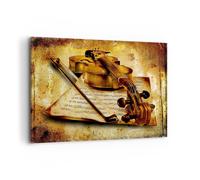 Quadro su Tela 120x80cm Violino strumento note Stampe Immagini Quadri Murale