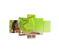 Quadro su Tela 125x70cm Buddismo Feng Shui Spa bambù Stampe Immagini Murale