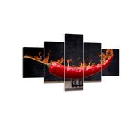 Quadro su Tela 125x70cm Chilli Paprika biologica l'agricoltura Stampe Murale