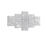 Quadro su Tela 125x70cm Città mappa Londra Stampe Immagini Quadri Moderni Murale