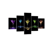 Quadro su Tela 125x70cm Cocktail bevande alcol vetro Stampe Immagini Murale