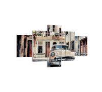 Quadro su Tela 125x70cm Cubano auto case popolari Stampe Immagini Quadri Murale