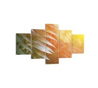 Quadro su Tela 125x70cm Esotico Foglie Alba Stampe Immagini Quadri Murale