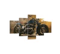 Quadro su Tela Harley-Davidson moto motore Stampe da Parete 125x70cm Quadri Moderni Soggiorno Camera da Letto Cucina 5 pezzi Piccoli Decorazione Murale Wall Art Canvas Grafica Immagini EA125x70-4233