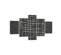 Quadro su Tela 125x70cm In bianco e nero labirinto linea Stampe Immagini Murale