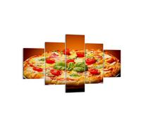 Quadro su Tela 125x70cm Italia pizza tradizione cibo Stampe Immagini Murale