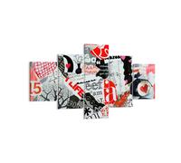 Quadro su Tela 125x70cm Le parole modelli cuori rivista Stampe Immagini Murale