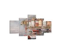 Quadro su Tela 125x70cm Mare Porto Vele Stampe Immagini Quadri Moderni Murale