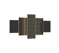 Quadro su Tela 125x70cm Moderno nero giallo Stampe Immagini Quadri Murale