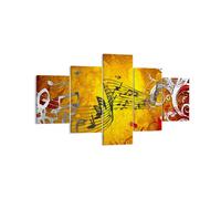 Quadro su Tela 125x70cm Musica concerto divertimento fiore Stampe Murale