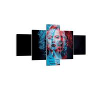 Quadro su Tela 125x70cm Nero Donna Emozioni Stampe Immagini Quadri Murale