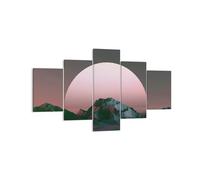 Quadro su Tela 125x70cm Paesaggio montagne sole Stampe Immagini Quadri Murale