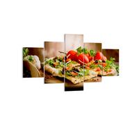 Quadro su Tela 125x70cm Pizza vegetariano italia cibo Stampe Immagini Murale
