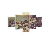 Quadro su Tela 125x70cm ponte strada fiume Stampe Immagini Quadri Moderni Murale