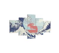 Quadro su Tela 125x70cm Rosso moderno forse Stampe Immagini Quadri Murale