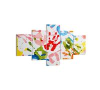 Quadro su Tela 125x70cm Stampe mani composizione multicolore Stampe Murale