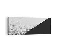 Quadro su Tela 140x50 cm Stampe da Parete Astratto Bianco e Nero - 4989