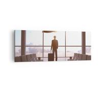 Quadro su Tela 140x50cm Aeroporto sala architettura vetro Stampe Immagini Murale
