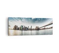 Quadro su Tela 140x50cm America appartamento architettura costruzione Murale