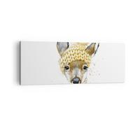 Quadro su Tela 140x50cm Animale cappello cervo moderno Stampe Immagini Murale