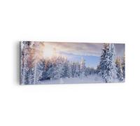 Quadro su Tela Avventura alpi inverno neve Stampe da Parete 140x50cm Quadri Moderni Soggiorno Camera da Letto Cucina 1 pezzo Grandi Decorazione Murale Wall Art Canvas Grafica Immagini AB140x50-2433