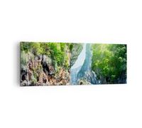 Quadro su Tela 140x50cm Barca scogliere natura rocce Stampe Immagini Murale