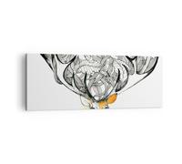 Quadro su Tela 140x50cm Caro Selvaggio floreale foresta Stampe Immagini Murale