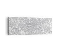 Quadro su Tela 140x50cm Città mappa Londra Stampe Immagini Quadri Moderni Murale
