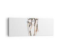 Quadro su Tela 140x50cm Disegno Design Moda Stampe Immagini Quadri Murale