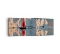 Quadro su Tela 140x50cm Ghiacciaio Oceano Groenlandia Stampe Immagini Murale